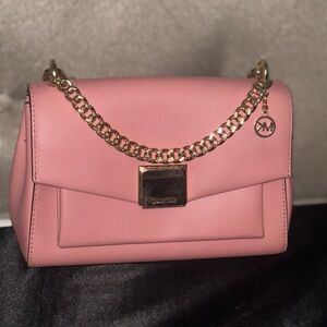 MICHAEL Michael Kors Lita Medium Leather Crossbody Bag Powder Blush